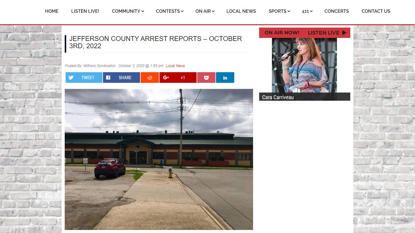 JEFFERSON COUNTY ARREST REPORTS – OCTOBER 3RD, 2022 - 106.9 WDML