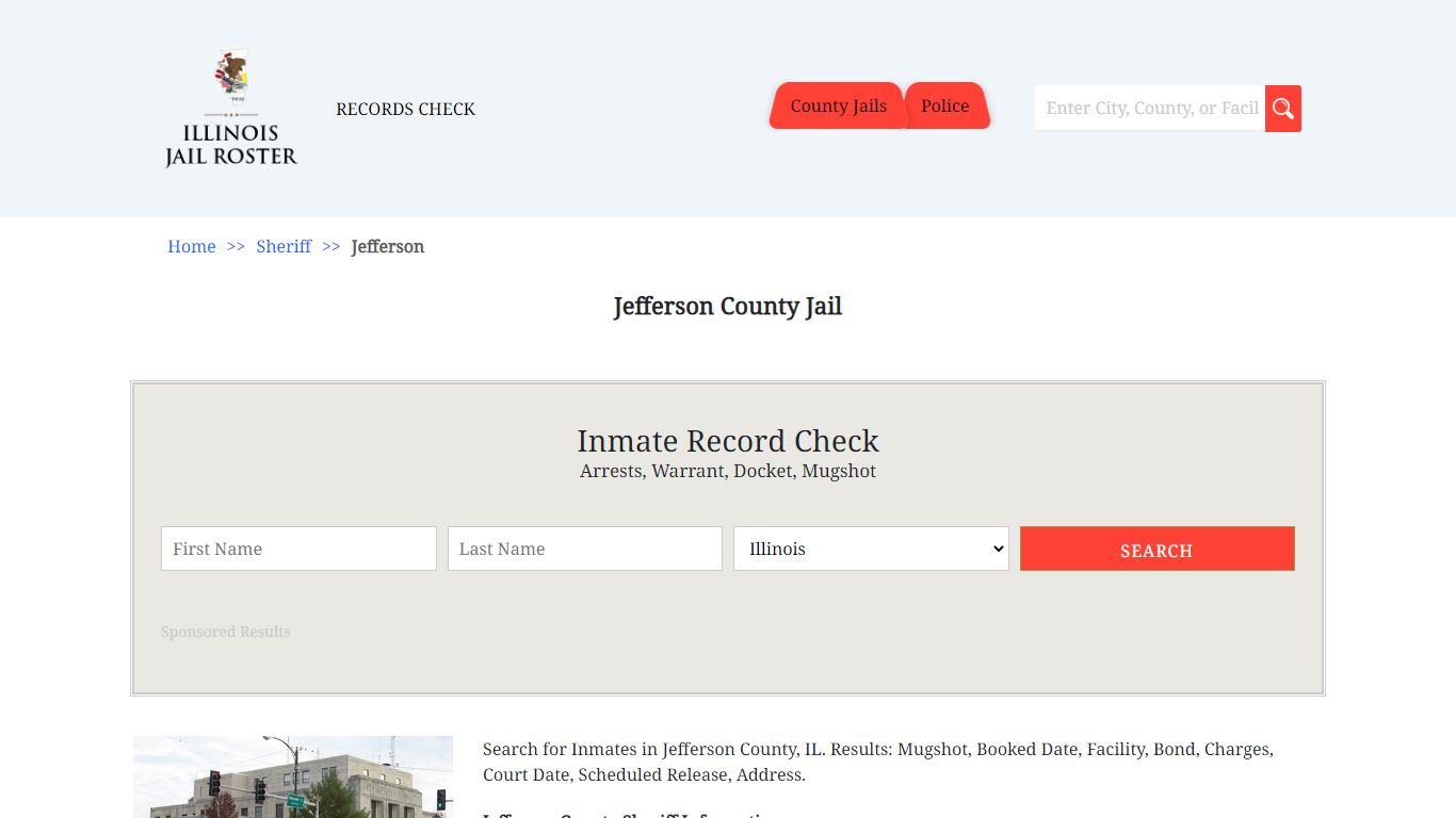 Jefferson County Jail - Jail Roster Search